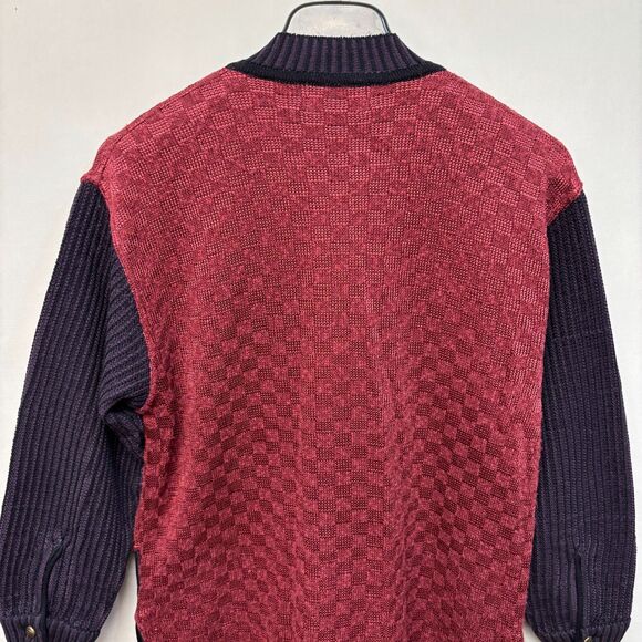 Coogi Australia Women Cardigan Sweater Cable 3D Knit Size Medium Artsy D011 -11 - Picture 14 of 16